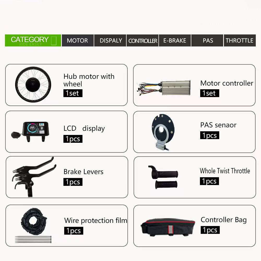 Kit di conversione per bici el - Ebike Conversion Kit 72V 3000W recensione e prezzo